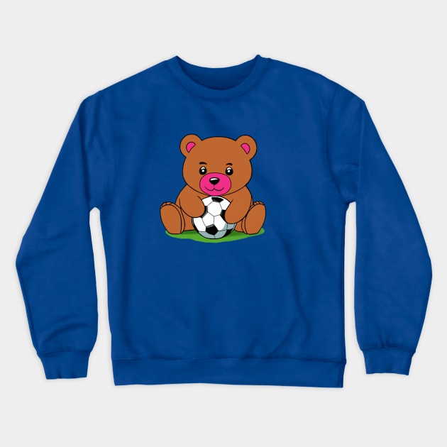 Little Bear soccer player Crewneck Sweatshirt by SaBa Store